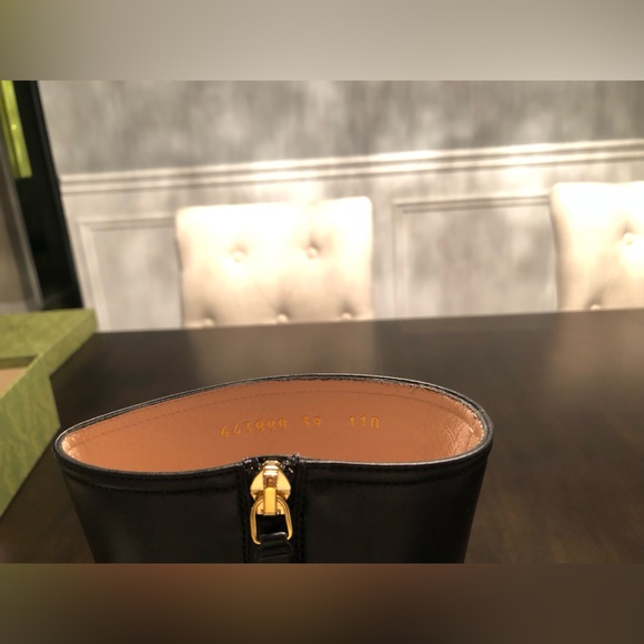 ❌SOLD❌ GUCCI HORSEBIT HEEL ANKLE BOOTS - BLACK, SIZE EU 39/SIZE US 8 (NWT) - Picture 10 of 11